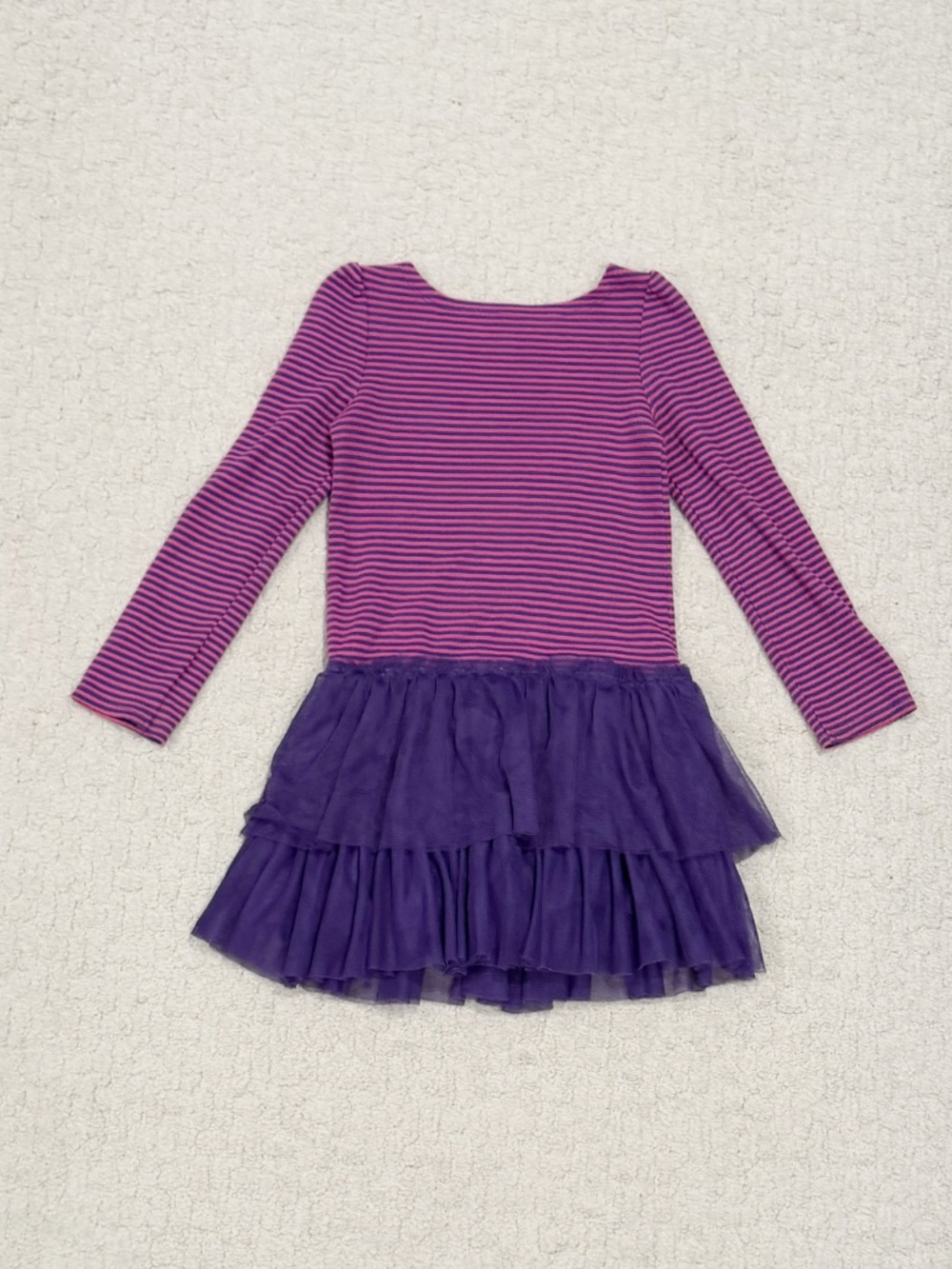 Kids Children's Place Striped Top/Tulle Bottom Skirt Dress Size 5/6 - Picture 5 of 6